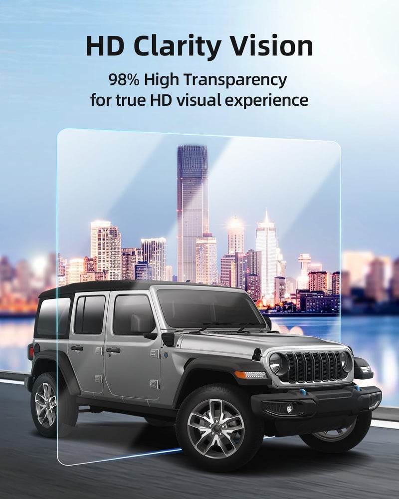 LANGBEAN Anti-Glare Matte Screen Protector for 2024-2025 Jeep Wrangler/4xe /Gladiator(Sport/Willys/SaharaAltitude/Rubicon/High/Rubicon 392) 12.3-Inch Infotainment Touchscreen, 2024 2025 Wrangler 4xe Accessories - Image 5